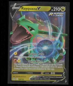 Rayquaza V 100/159 Crown Zenith V Rare Holo Near Mint - Image 1