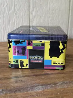 Pokemon TCG Detective Pikachu Collectors Chest Tin Lunch Box EMPTY TIN ONLY - Image 5
