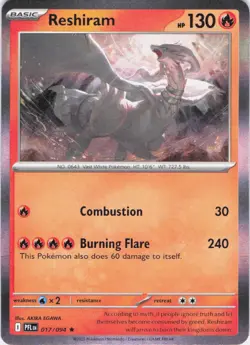 Reshiram Phantasmal Flames 017/094 Holo Pokemon TCG NM - Image 1