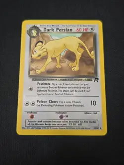 Dark Persian 42/82 Team Rocket Regular Black Star Rare WOTC Pokemon TCG LP - Image 1