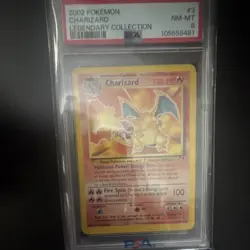 Charizard #3 Legendary Collection 2002 PSA 8 Graded Pokemon - Image 1