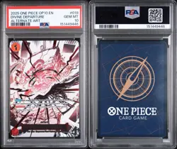 ONE PIECE DIVINE DEPARTURE 2025 OP10-ROYAL BLOOD #019 ALTERNATE ART PSA 10 - Image 3