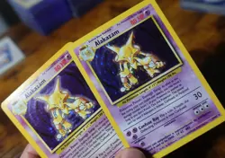 Alakazam 1/102 Print Run Variant Base Set Holo Rare Both Pokemon Cards LP-PL - Image 3