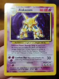 Alakazam 1/102 Print Run Variant Base Set Holo Rare Both Pokemon Cards LP-PL - Image 5