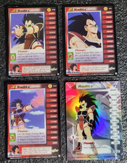 Limited Raditz Saiyan Saga Starter Set Personality Lv1-3 HT DBZ CCG Score Cards - Image 1