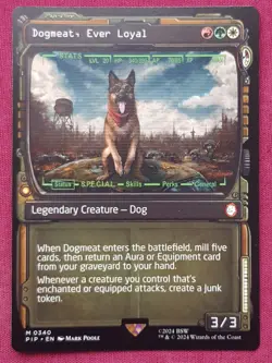 Magic The Gathering UNIVERSES BEYOND FALLOUT DOGMEAT EVER LOYAL SHOWCASE MTG - Image 1