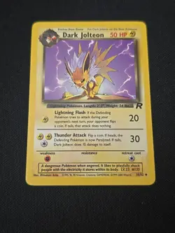 Dark Jolteon 38/82 Team Rocket Regular Black Star Rare WOTC Pokemon TCG LP - Image 1