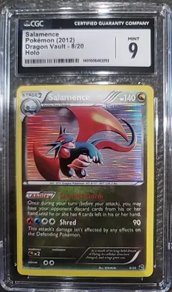 Pokemon 2012 Salamence Dragon Vault 8/20 Holo - CGC MINT 9 - Image 1