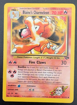 Pokemon TCG Blaine's Charmeleon 31/132 Gym Challenge Regular LP - Image 1