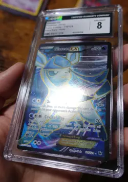 Glaceon EX 116/124 CGC 8 Missing Texture Error Misprint Fates Collide Pokemon ^ - Image 3