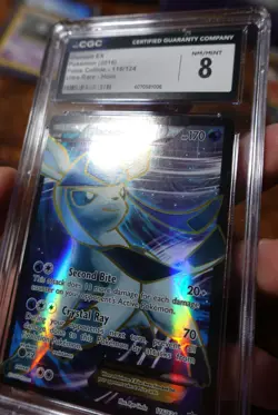 Glaceon EX 116/124 CGC 8 Missing Texture Error Misprint Fates Collide Pokemon ^ - Image 4
