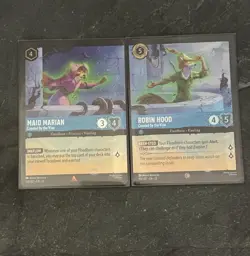 Disney Lorcana Maid Marian Created by the Vine 158/207 Foil AOTV w/ Robin Hood - Image 1
