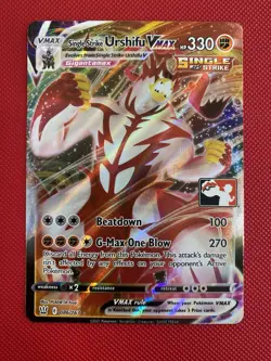 Single Strike Urshifu VMAX Prize Pack 086/163 Play! Stamped Pokemon TCG Card Bla - Image 1