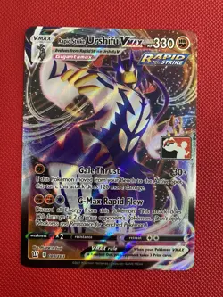 Pokemon TCG Card Rapid Strike Urshifu VMAX 088/163 Prize Pack Series Stamped - Image 1