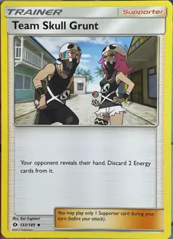 Team Skull Grunt - 133/149 - Sun & Moon Base Pokemon 2017 - Image 1