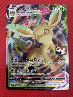 Leafeon VMX Stamped Prize Pack Series 1 Promo Pokemon TCG Card - Image 1