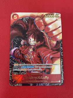 One Piece TCG Card Monkey D Luffy ST01-012 OP05 1st Anniversary English LP - Image 1