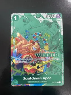 Scratchmen Apoo Winner 2025 Vol. 2 One Piece TCG Promo Card EB01-015 - Image 1