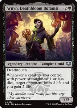 Arnyn, Deathbloom Botanist Near Mint 74 Secrets of Strixhaven Foil - Image 1