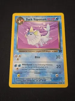 Dark Vaporeon 45/82 Team Rocket Regular Black Star Rare WOTC Pokemon TCG LP - Image 1