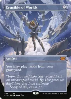 Crucible of Worlds (Borderless) Near Mint 393 Double Masters 2022 Reg - Image 1