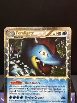 Pokemon Card Feraligatr HGSS07 Black Star Promo Prime Holo Light Play - Image 2