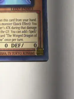 Yugioh Guardian Slime LED7-EN003 1st Edition Ultra Rare Near Mint Condition - Image 4