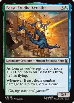 Beast, Erudite Aerialist 206 Marvel Super Heroes Foil - Image 1