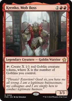 Krenko, Mob Boss Near Mint 204 Foundations REG - Image 1