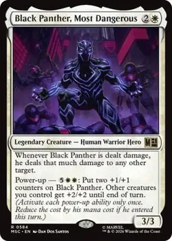 Black Panther, Most Dangerous NM 584 Marvel Super Heroes Foil - Image 1