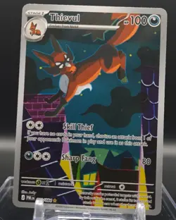 Pokemon - Thievul 092/084 - Me05: Pitch Black Holo - Image 1
