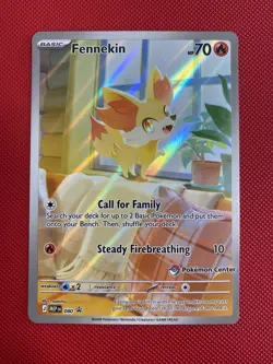 Pokemon TCG Fennekin MEP080 Pokemon Center Stamp ETB Promo - Image 1