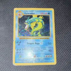 1999 Pokemon TCG Vintage Shadowless Gyarados Card 006/102 MP Holo Base Set - Image 2