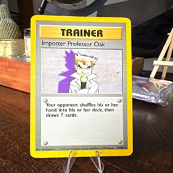 Pokemon TCG Base Set 1999 Imposter Professor Oak 73/102 Rare Regular Unlimited - Image 1