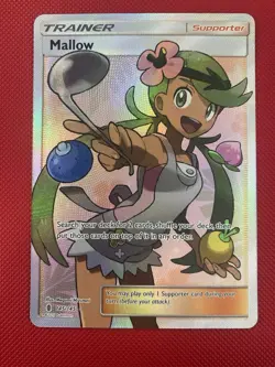 Pokemon TCG Mallow 145/145 Full Art Sun & Moon Guardians Rising - Image 1