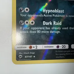Darkrai 87/147 Rare Burning Shadows Pokemon Reverse Holo Near Mint - Image 2