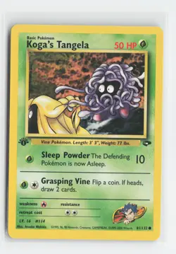 Koga's Tangela 081/132 Common Gym Challenge 1st Edition Pokemon NM - Image 1
