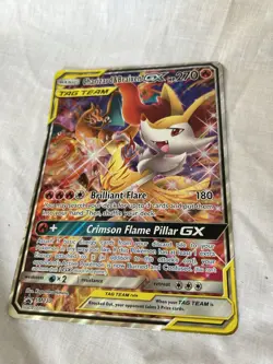 Pokemon Charizard Braixen GX SM230 Black Star Promo Tag Team Holo HP270 Played - Image 1
