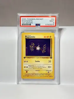 Pokemon 2000 Team Rocket Magnemite 1st Edition PSA 9 Mint #60/82 Graded WOTC TCG - Image 1