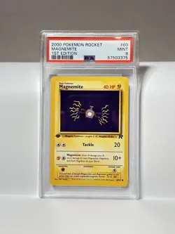 Pokemon 2000 Team Rocket Magnemite 1st Edition PSA 9 Mint #60/82 Graded WOTC TCG - Image 2
