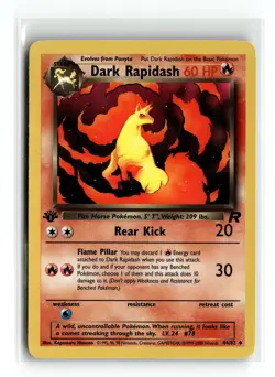 Dark Rapidash 44/82 Uncommon Team Rocket 1st Edition Pokemon NM - Image 1