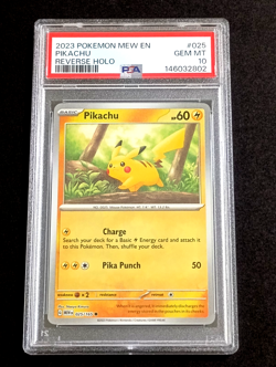 2023 Pokemon MEW EN 151 Pikachu Reverse Holo #025 PSA 10 - Image 1