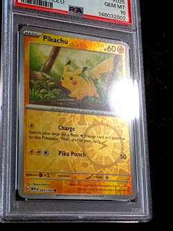2023 Pokemon MEW EN 151 Pikachu Reverse Holo #025 PSA 10 - Image 3