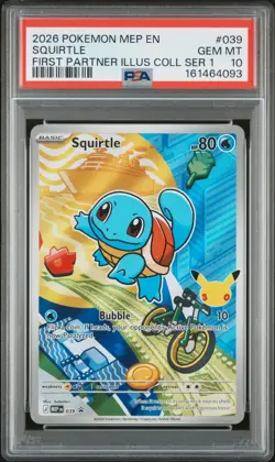 POKEMON FIRST PARTNER SERIES 1 BULBASAUR CHARMANDER SQUIRTLE - SEQUENTIAL PSA 10 - Image 5