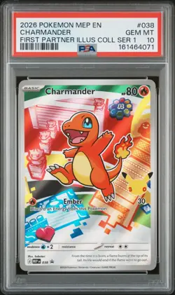 POKEMON FIRST PARTNER ILLUSTRATION SERIES 1 CHARMANDER 038 - PSA 10 - Image 1
