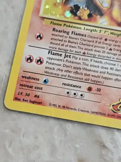 pokemon gym challenge blaine's charizard 2/132 Damaged/heavy Play - Image 3