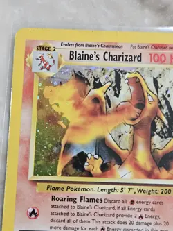 pokemon gym challenge blaine's charizard 2/132 Damaged/heavy Play - Image 4
