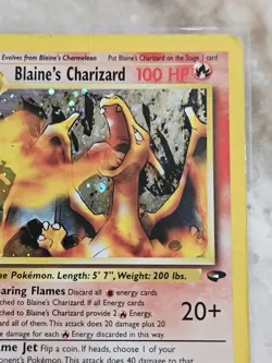 pokemon gym challenge blaine's charizard 2/132 Damaged/heavy Play - Image 5