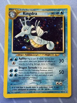 Kingdra HOLO 8/111 Neo Genesis VINTAGE 2000 Pokemon - Image 2
