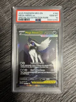 2025 POKEMON MEG EN-MEGA EVOLUTION #180 MEGA ABSOL EX PSA 10 - Image 1